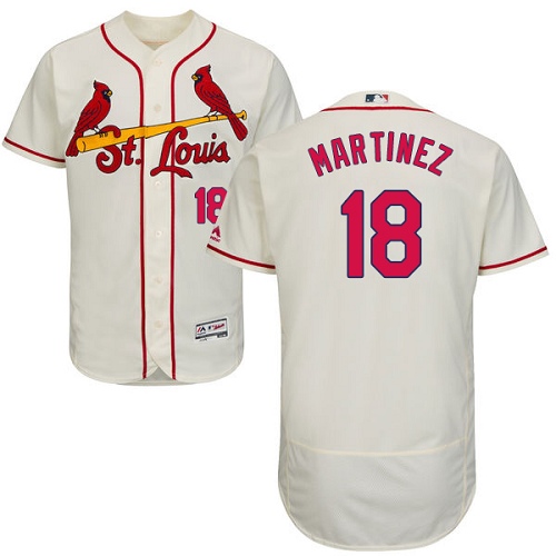 Cardinals #18 Carlos Martinez Cream Flexbase Authentic Collection Stitched MLB Jersey - Click Image to Close